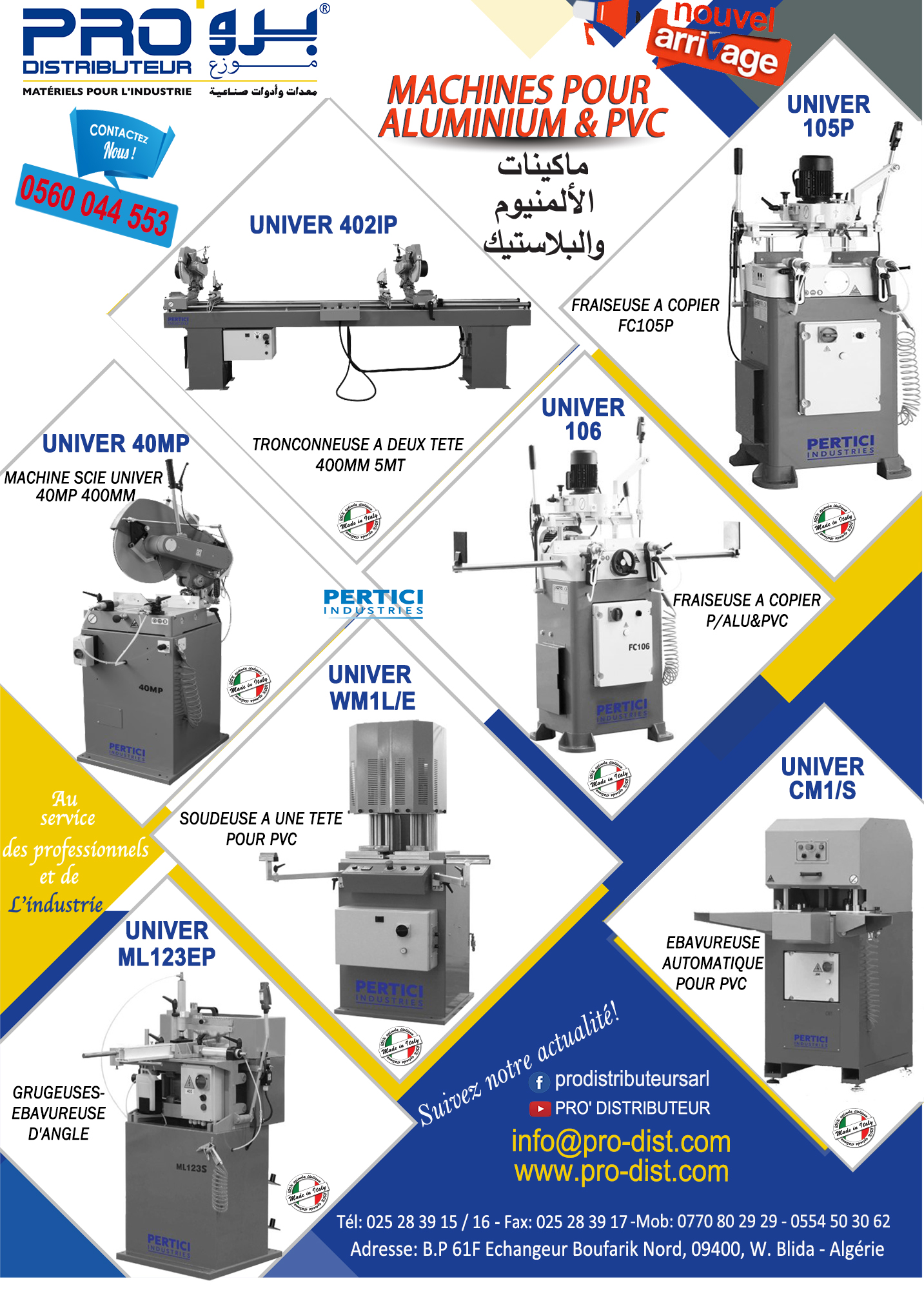 MACHINES ALUMINIUM & PVC